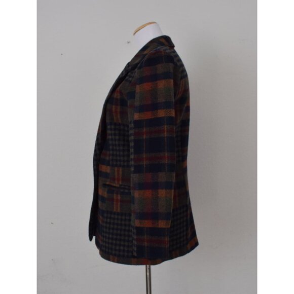 Vintage 90s‎ Wool Plaid Blazer by MICCI USA - Picture 2 of 10